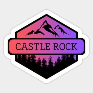 Castle Rock Colorado Mountains and Trees Sticker